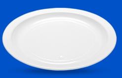 Prato Plstico Raso Branco 260mm (1x10un) - Totalplast