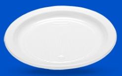 Prato Plstico Raso Branco 180mm (1x10un) - Totalplast