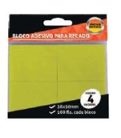 Bloco Adesivo para Recado Amarelo - 38x50mm