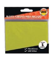 Bloco Adesivo para Recado Amarelo - 102x76mm