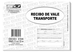Recibo de Vale Transporte com 50 folhas