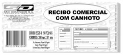 Recibo Comercial com Canhoto 50 folhas
