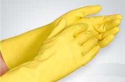 Luva L�tex Multiuso Amarela com Forro Lagrotta