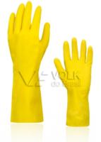 Luva L�tex Multiuso Amarela com Forro Volk