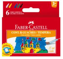 Tinta Guache 15ml c/ 6 cores Faber Castell